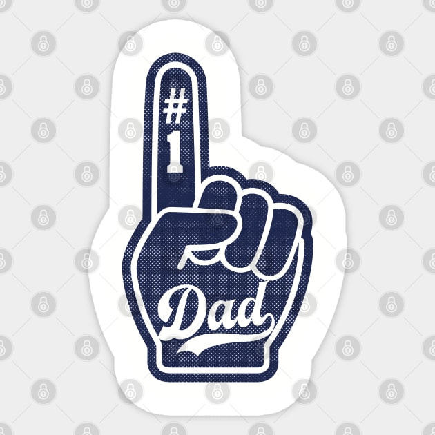 Number One Dad baseball style white Sticker by opippi